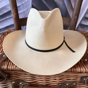 Resistol 6 7/8 Western Cowboy Genuine Shantung Panama Straw Oval Sun Beach Resistol Jaxon 20X Straw Cowboy Hat – McKinney Hat Company main image 4